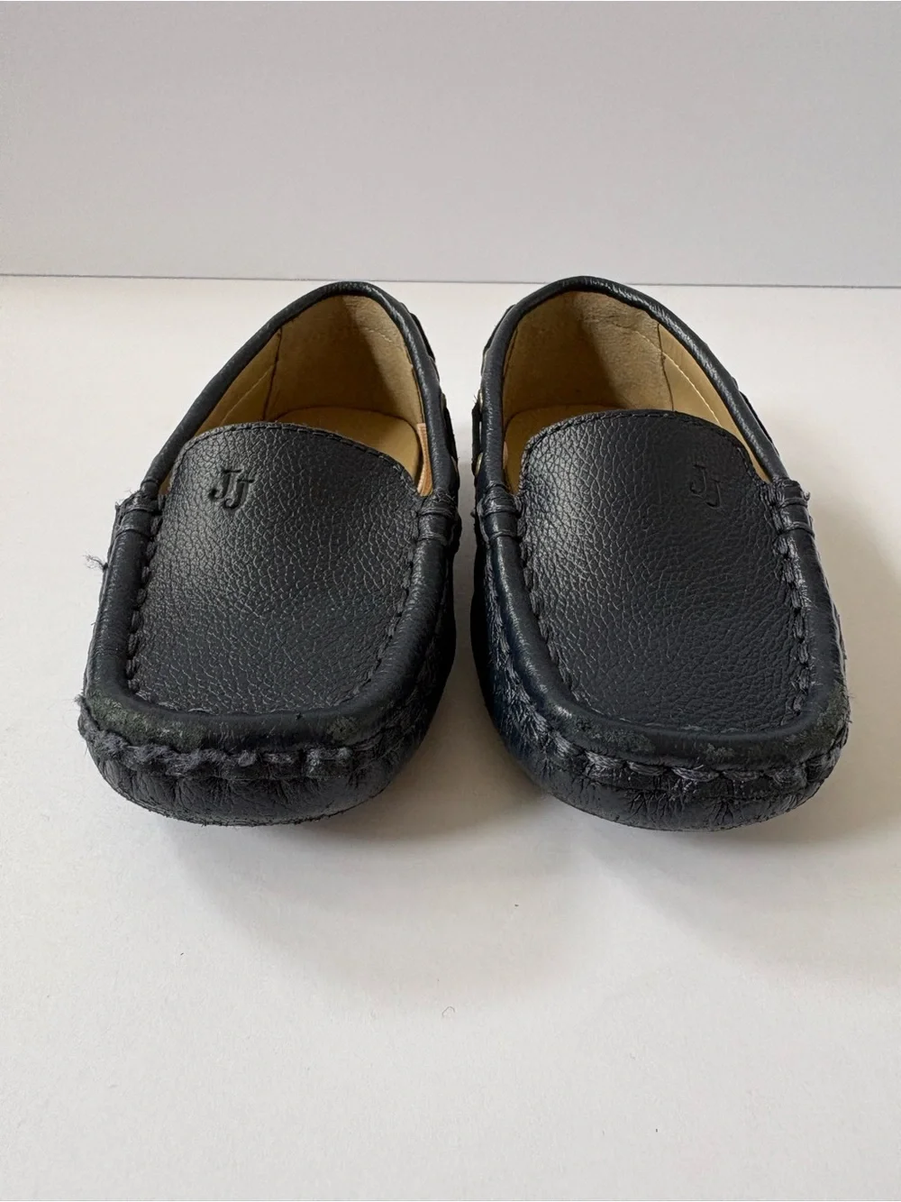 Janie And Jack Leather Dark Blue Driver Moccasins Shoes Preppy Occasion 7 Soft